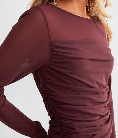 Willow &amp; Root Ruched Mesh Top MISC_DETAIL_1