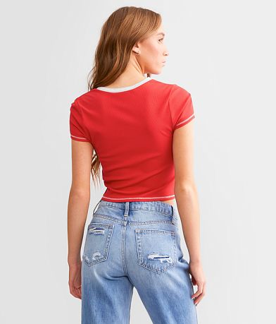 FITZ + EDDI Fitted Raw Edge Top BACK