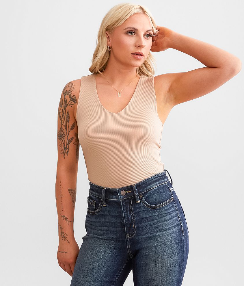 Buckle Black Shaping & Smoothing Ribbed Tank Top