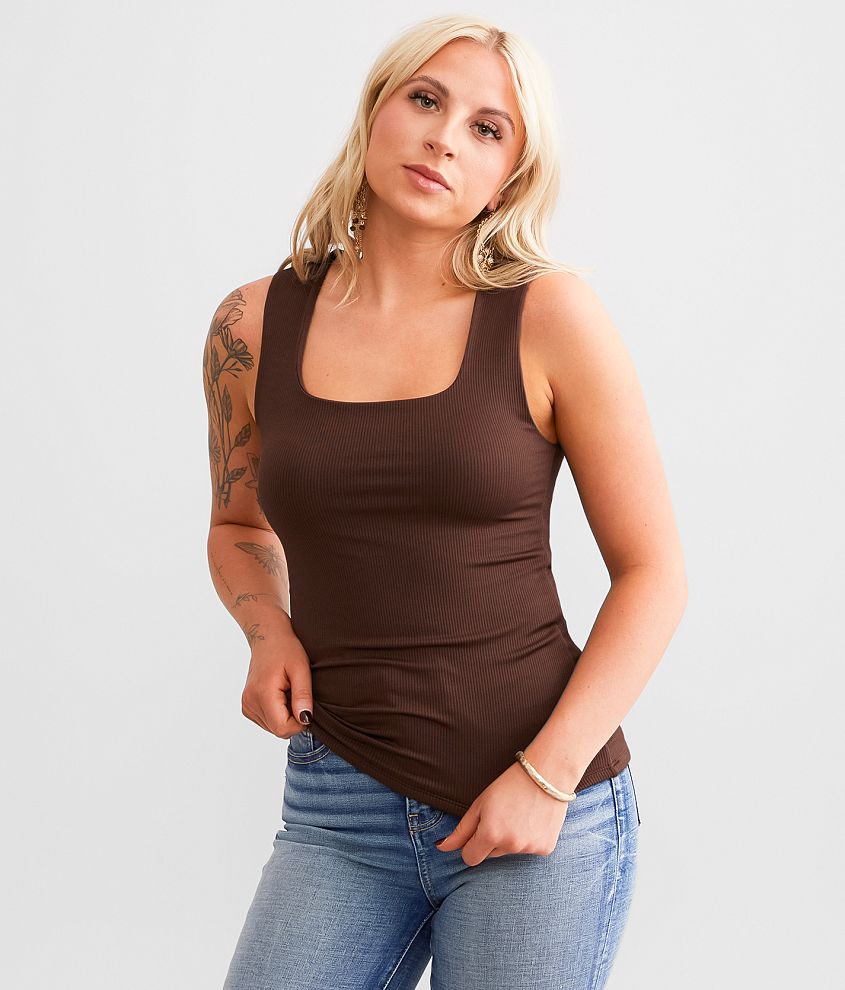 Buckle Black Shaping & Smoothing Ribbed Tank Top - Women's Tank Tops in ...