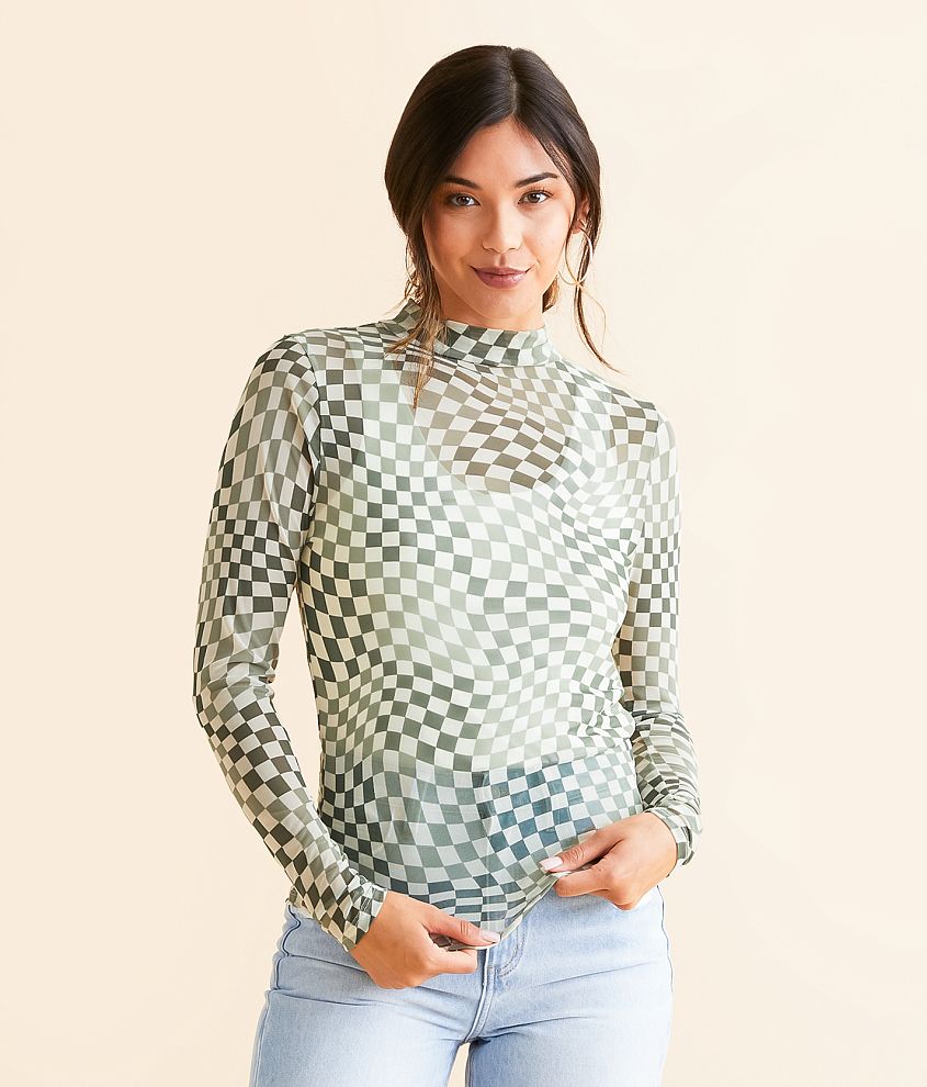 Willow &#38; Root Checker Mesh Top front view