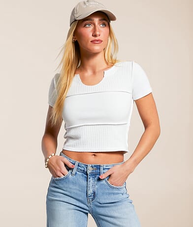 FITZ + EDDI Waffle Knit T-Shirt full right side view