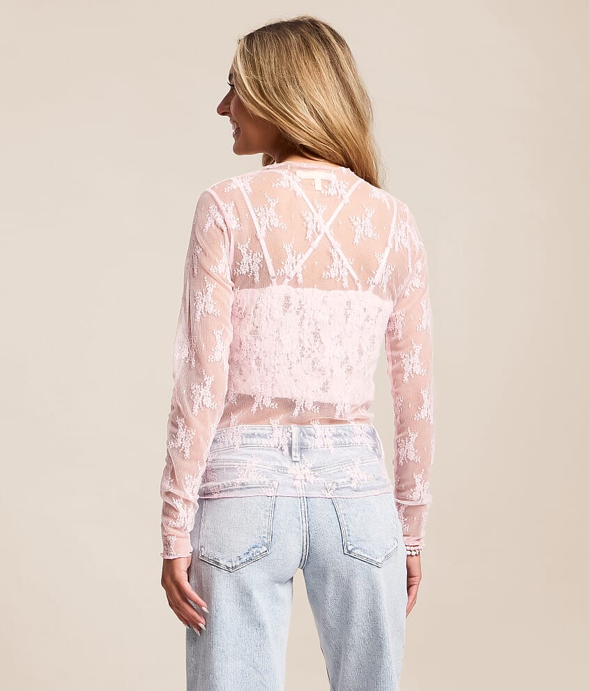 Floral Mesh Top