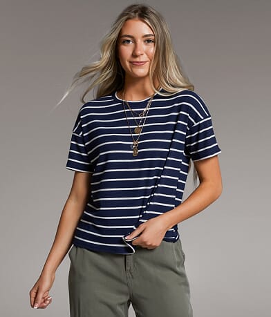 BKE Striped Top front view