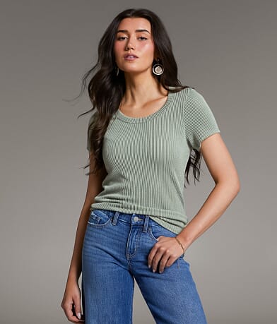 BKE Urban Ribbed Top front view