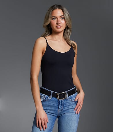 Buckle Black Shaping & Smoothing Tank Top front view