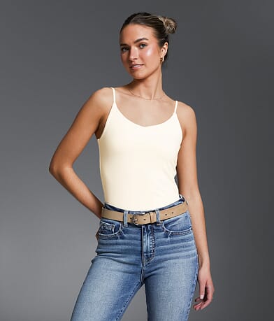 Buckle Black Shaping & Smoothing Tank Top front view