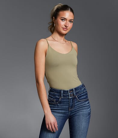Buckle Black Shaping & Smoothing Tank Top front view