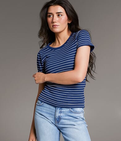 BKE core Ribbed Contour T-Shirt front view