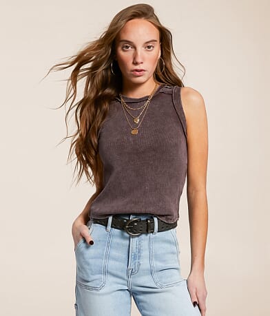 Gilded Intent Washed Tank Top front view