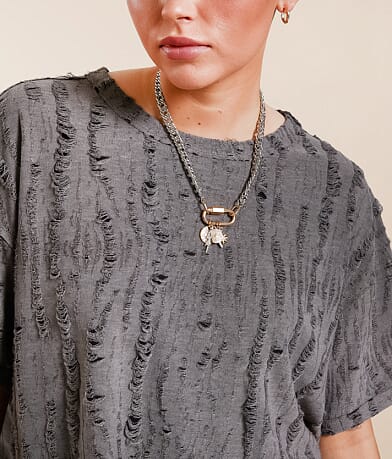 Gilded Intent Distressed Overlay Oversized T-Shirt MISC_DETAIL_1