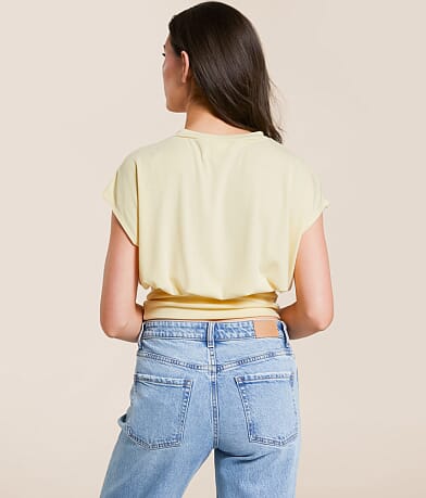 Willow &amp; Root Banded Hem Top back view