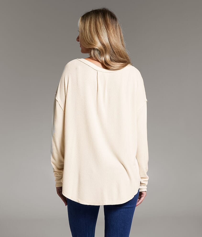 Ribbed Henley - thumbnail 3