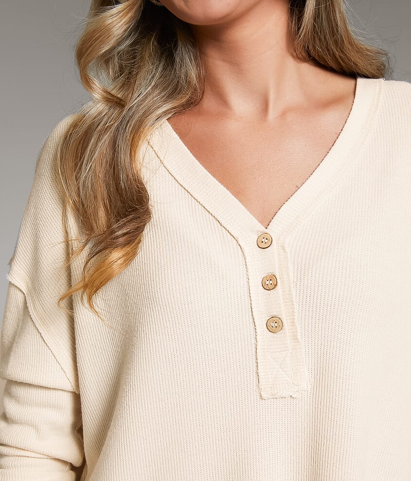 Ribbed Henley - thumbnail 4