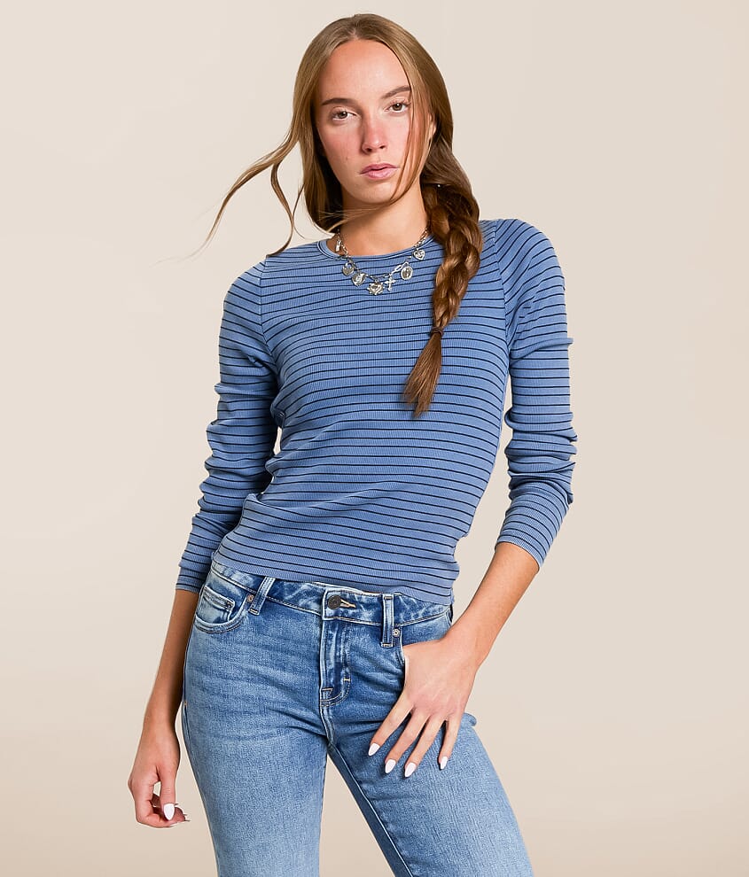 Washed Rib Knit Top