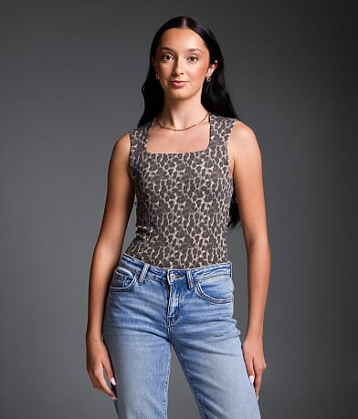 Shaping & Smoothing Cheetah Tank Top