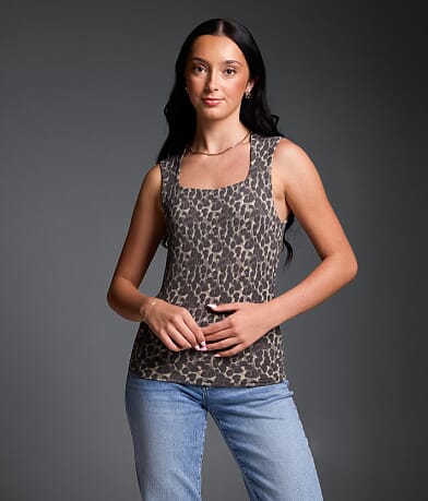 Shaping & Smoothing Cheetah Tank Top thumbnail 2