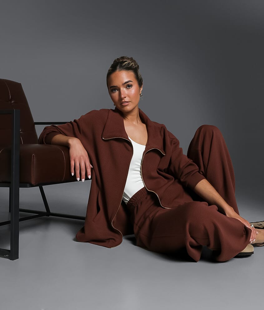 Ribbed Wide Leg Pant - thumbnail 6