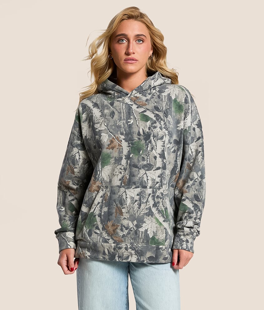 Oversized Camo Hooded Sweatshirt