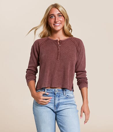 FITZ + EDDI Thermal Henley front view