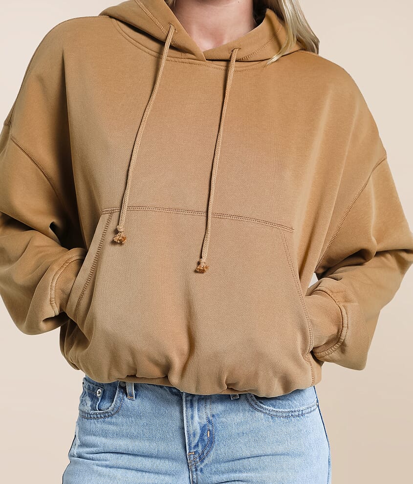 Bubble Hem Hooded Sweatshirt