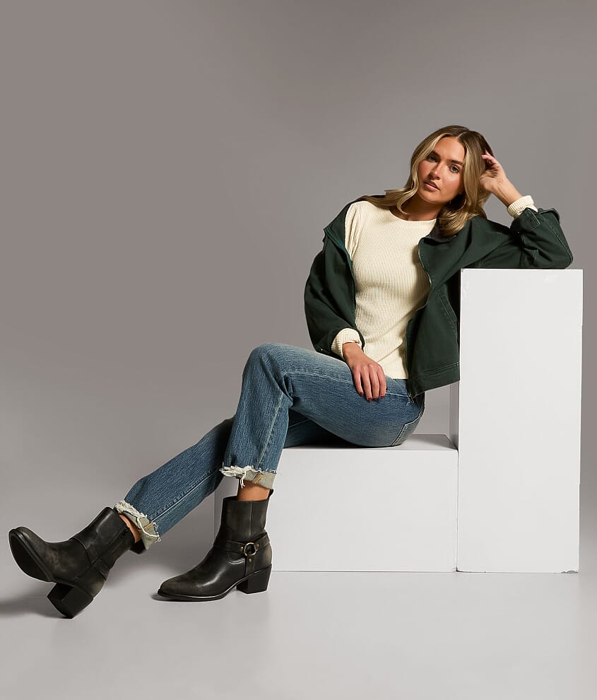 Marled Waffle Knit Top