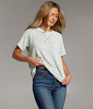 BKE Textured Stripe Top front view