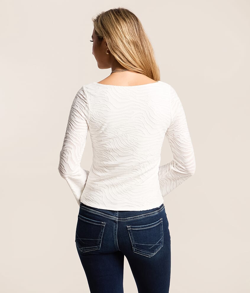 Tonal Zebra Burnout Top - thumbnail 2