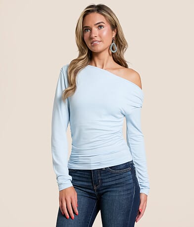 Willow & Root Off The Shoulder Top front view