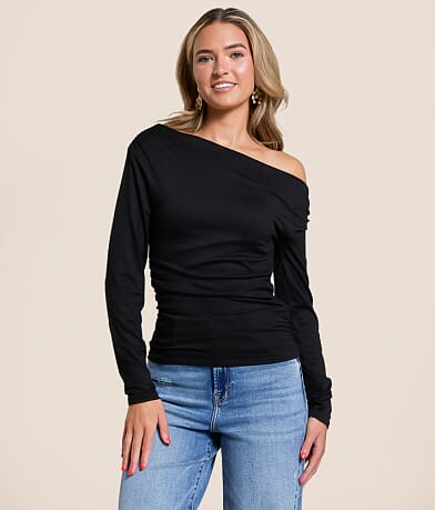 Willow & Root Off The Shoulder Top front view
