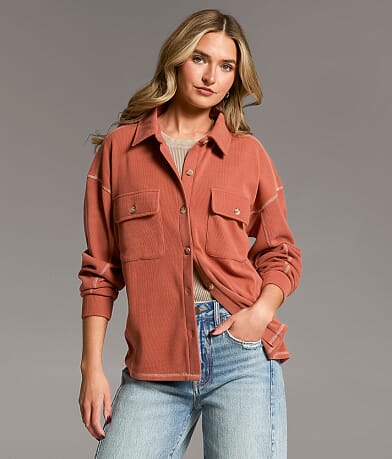 BKE Brushed Thermal Shirt front view