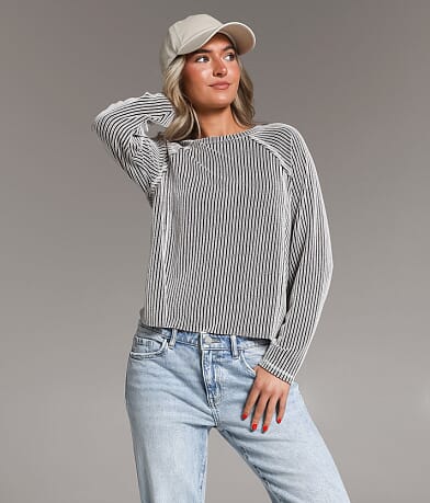 BKE Textured Stripe Top front view