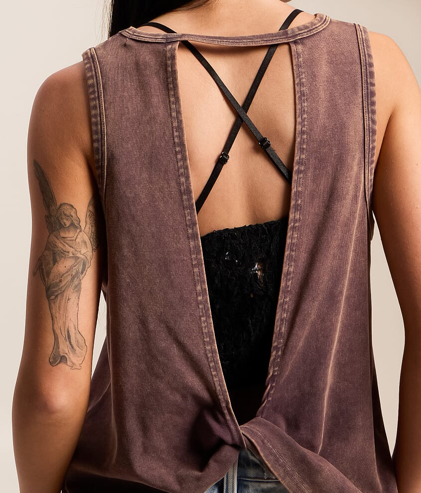 Twisted Open Back Tank Top