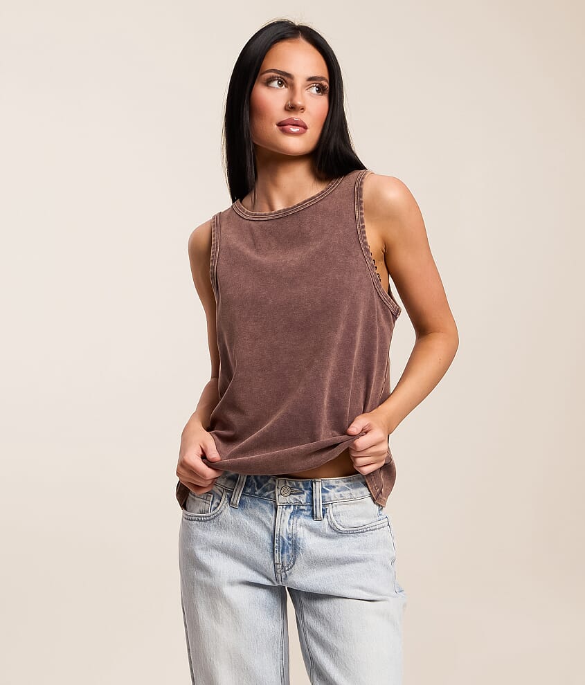 Twisted Open Back Tank Top