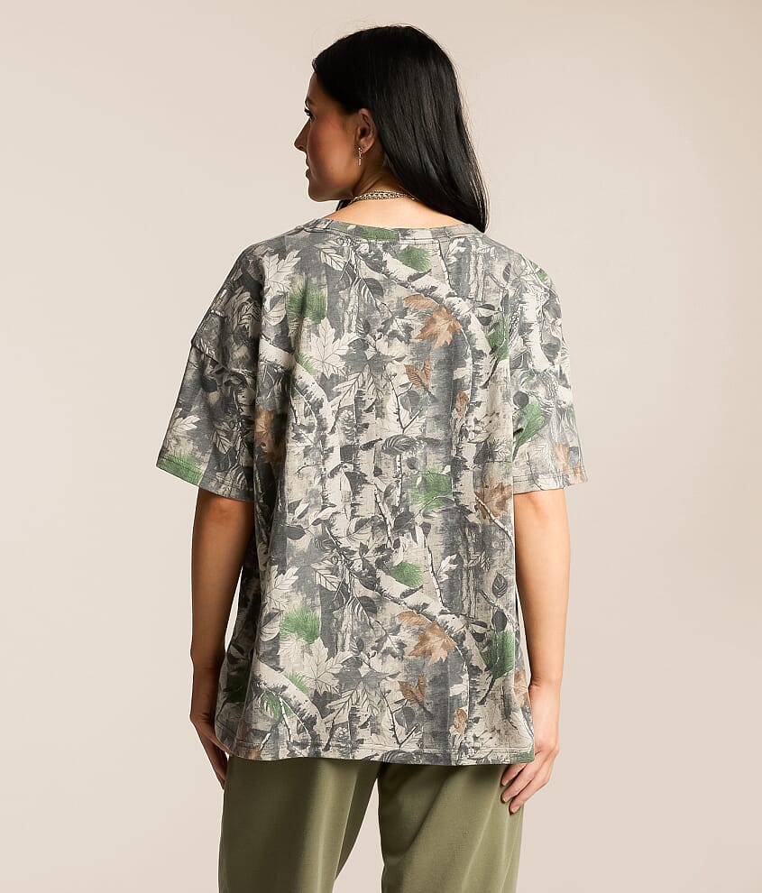 Camo Print Oversized T-Shirt