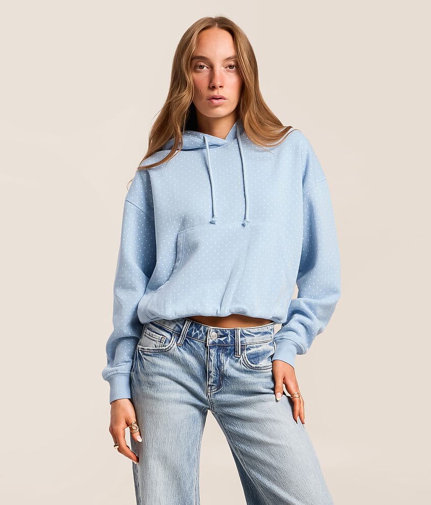 Polka Dot Hooded Sweatshirt
