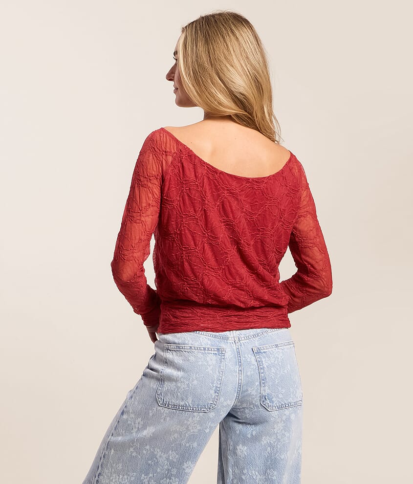 Boatneck Lace Top