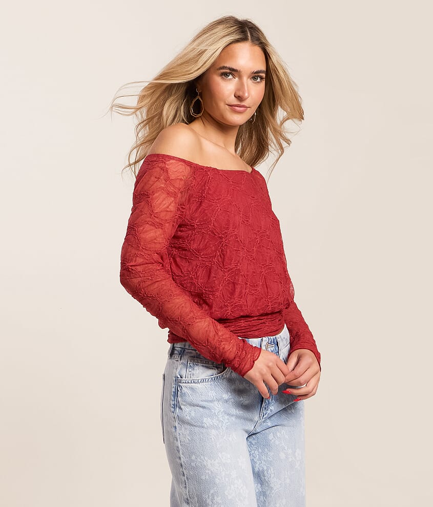Boatneck Lace Top