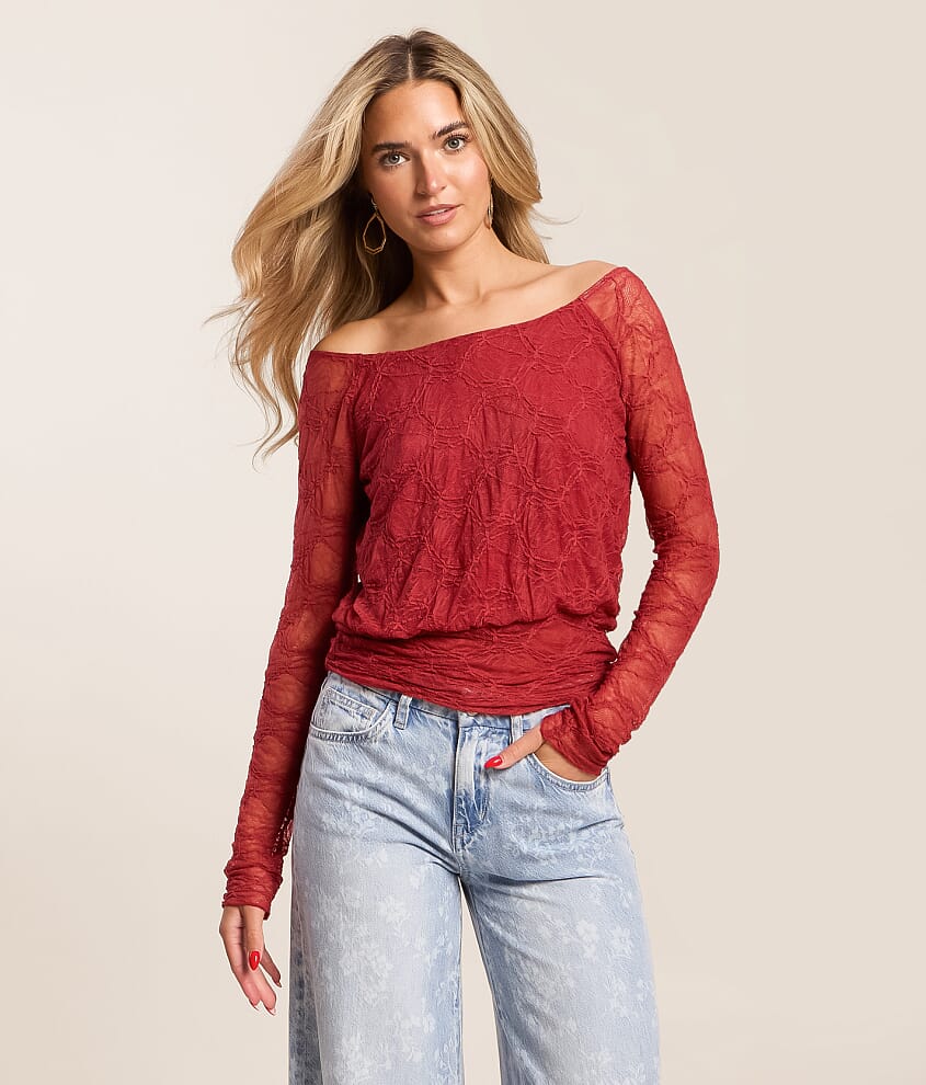 Boatneck Lace Top