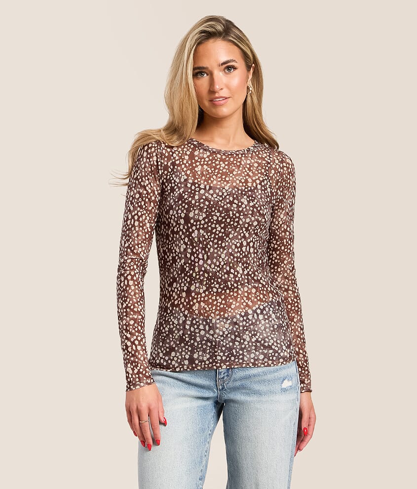 Doe Print Mesh Top - thumbnail 2