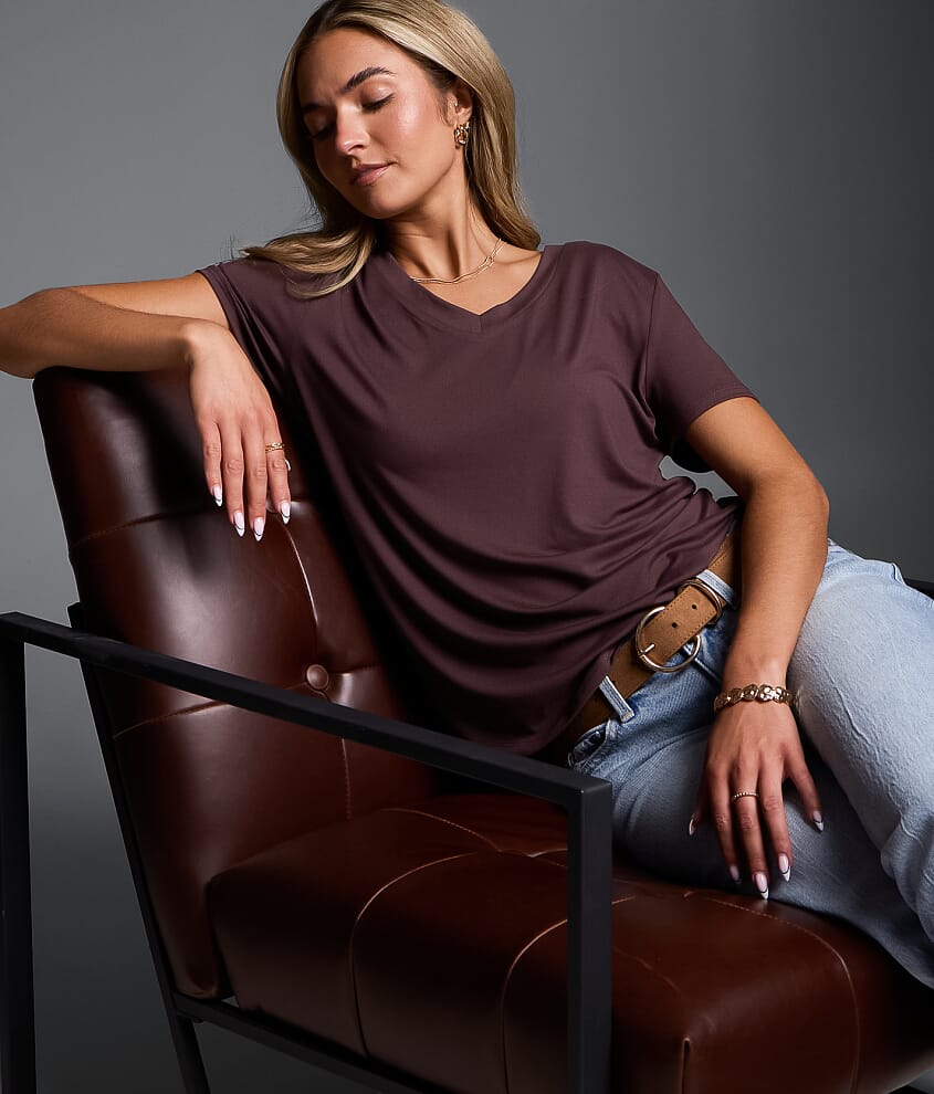 Solid Knit T-Shirt