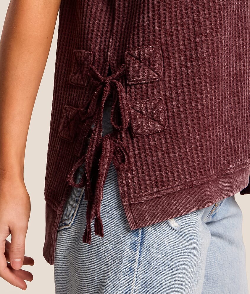 Washed Waffle Knit Tank Top - thumbnail 3