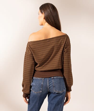 Boundless Edit - Striped Fleece Top thumbnail 3