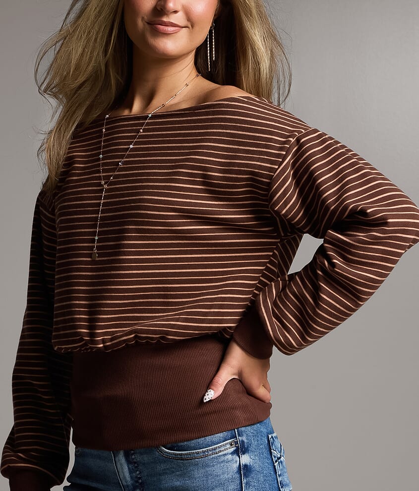 Boundless Edit - Striped Fleece Top