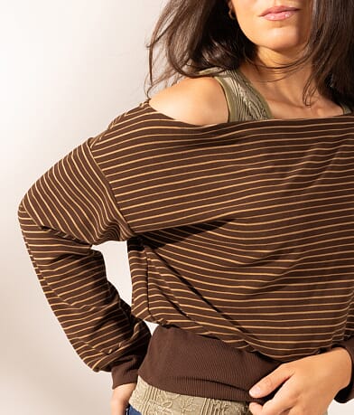 Boundless Edit - Striped Fleece Top thumbnail 4