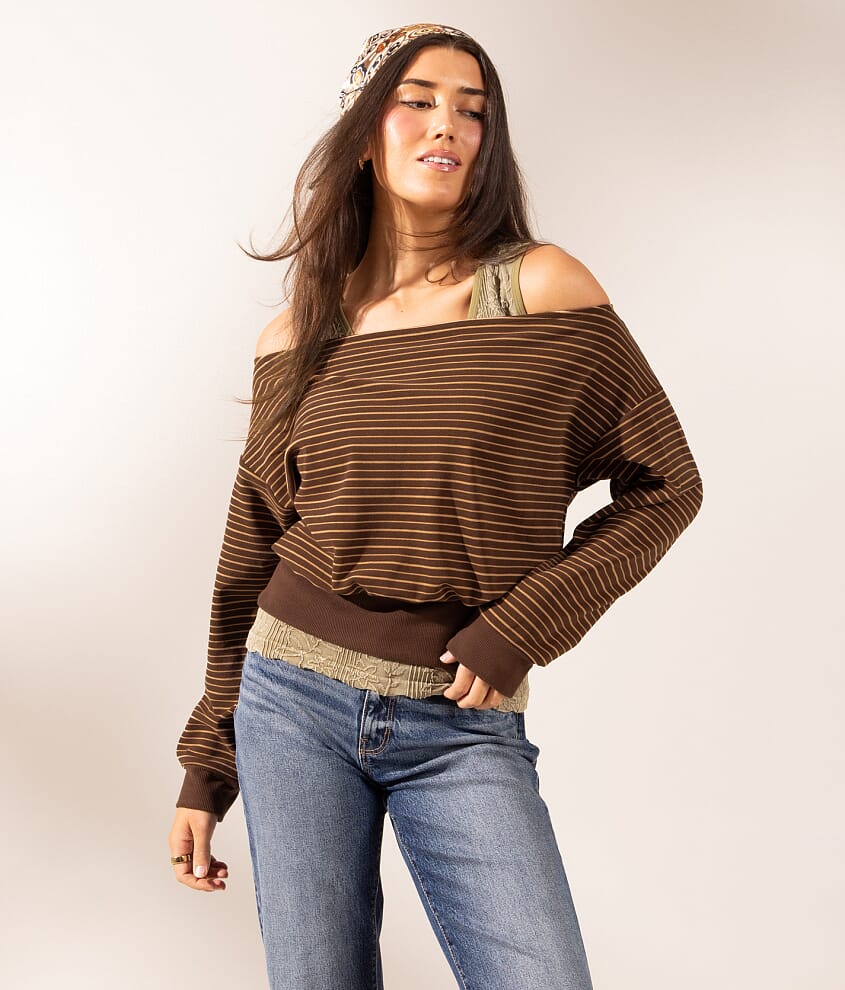 Boundless Edit - Striped Fleece Top