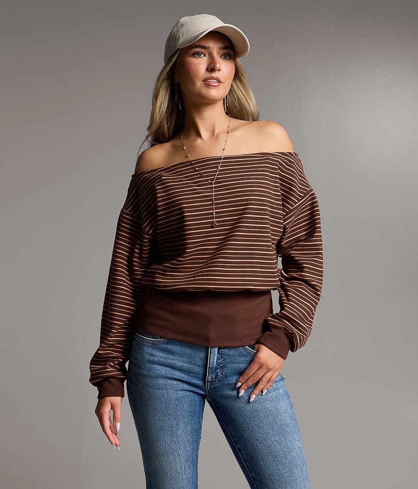 Boundless Edit - Striped Fleece Top