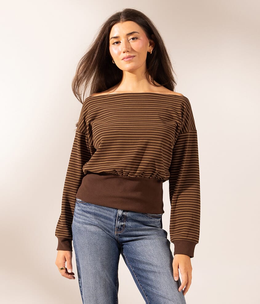 Boundless Edit - Striped Fleece Top