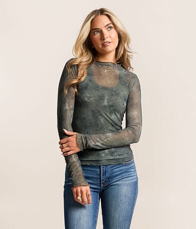Floral Mesh Top