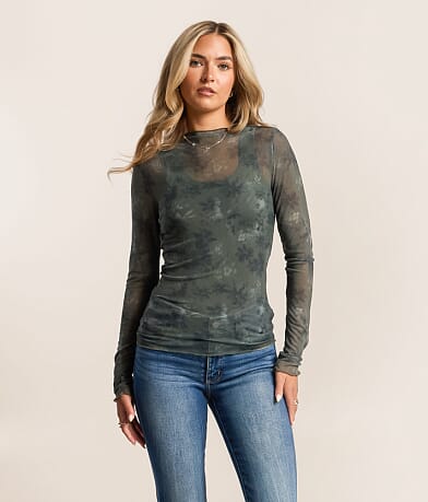 Floral Mesh Top thumbnail 2